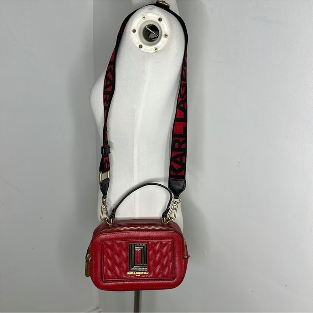 Karl Lagerfeld Paris Red Simone Camera Bag